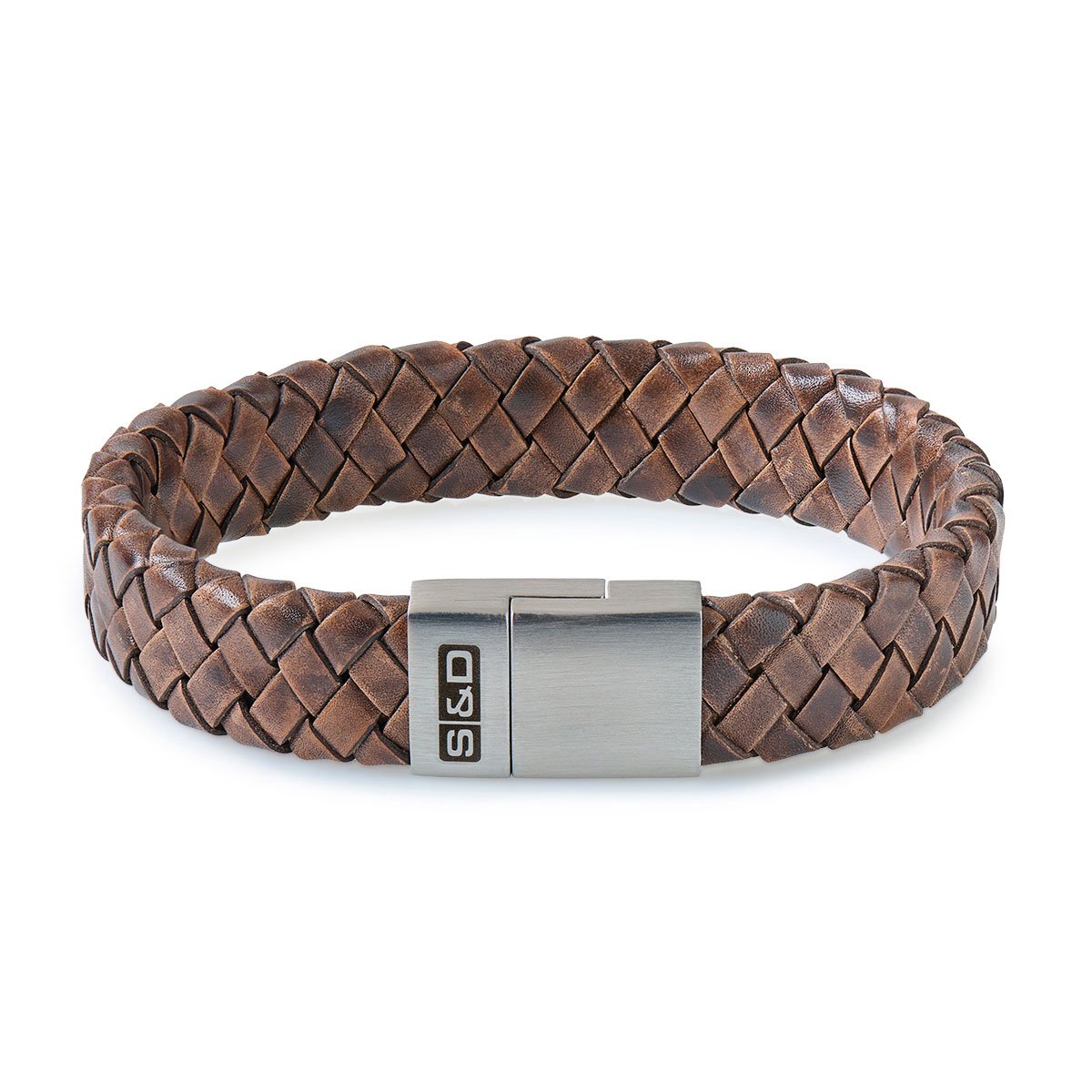 SAID&DONE Leren Armband Heren - Vinci Vintage Brown - M (19 cm)