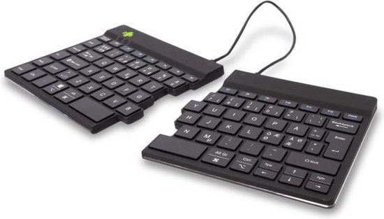 R-go Tools Compact Break ergonomisch toetsenbord Azerty FR Zwart Draadloos