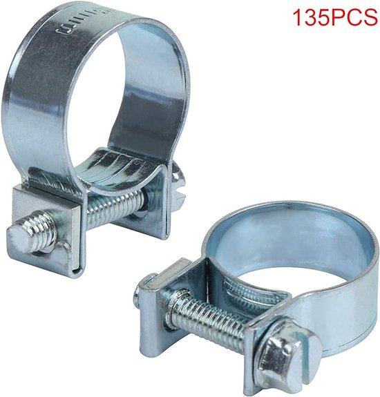 slangklemmen, roestvrij staal, voor professionele toepassingen, voor aanzuigslang, afvoerslang, luchtafvoerslang, 135 Pieces van Bessey. — afbeelding 2