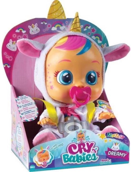 Cry Babies Dreamy Unicorn - Pop die echte tranen huilt - Incl. batterijen - Imc Toys