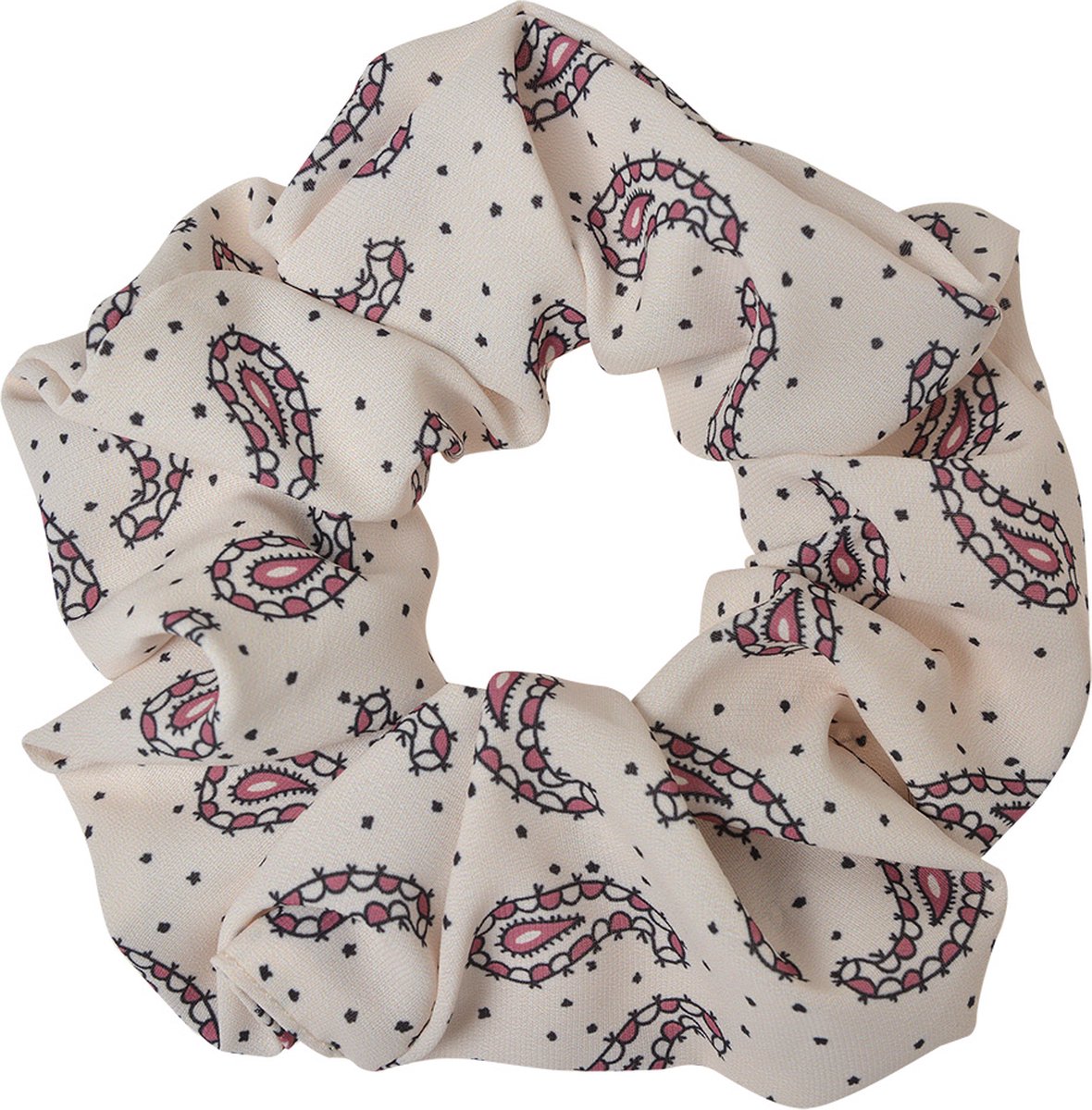 Clayre & Eef Haarelastiek Wit Synthetisch