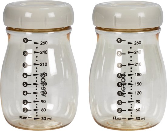 Babyflesje - We-Too Opbergbakje - 260 ml - 2 Stuks - Oatmeal