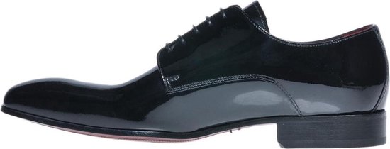 Chaussures en cuir verni pour hommes en cuir verni noir taille 41