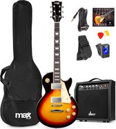 Max Gigkit LP Guitare électrique - ensemble complet avec amplificateur 40 Watt et accessoires - Sunburst