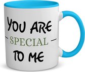 Akyol - you are special koffiemok - theemok - blauw - Liefde - speciaal iemand - valentijnsdag - verjaardagscadeau - cadeau voor vriendin/vriend - 350 ML inhoud