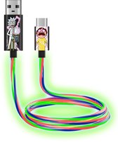 Rick & Morty - Light-Up oplaadkabel - USBC - verschillende kleureffecten - 120cm lang