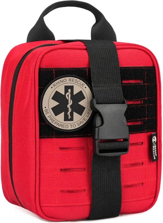 Foto: Rhino rescue ifak trauma kit pro se stop de bloeding set rood ehbo set