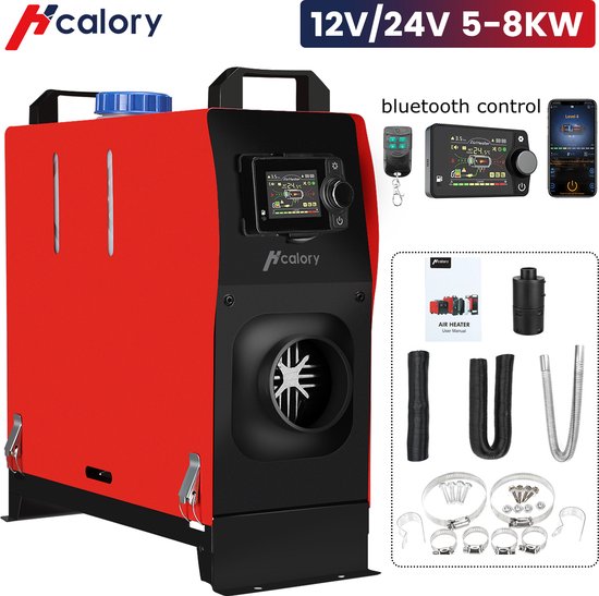 Hcalory hc-a02 12v 24v 5-8kw bluetooth car parking diesel air heater  caravan rv