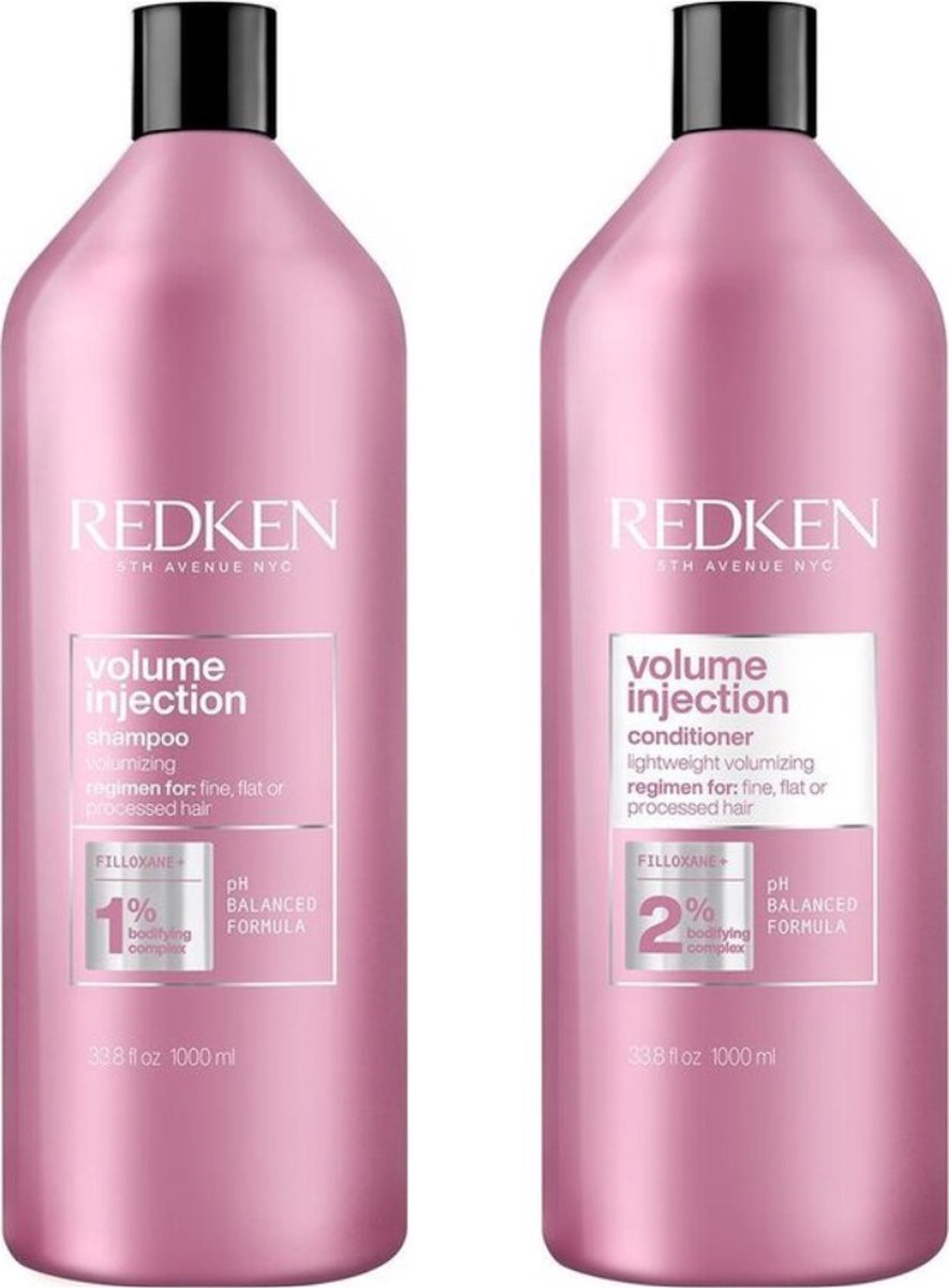 Redken CombiDeal - Volume Injection - Shampoo 1000 ML & Conditioner 1000 ML - voor alle haartypes