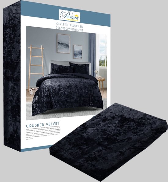 Dreamhouse Crushed Velvet dekbedovertrek - Dark green