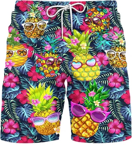 Ananas Hawaï Style Zwembroek - Prachtig ontwerp - Prachtige korte broek - Zee - Chill - Grappig - Vakantie - Heren