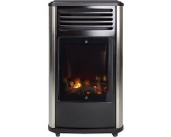 Manhattan mobiele gashaard - Zwart - Propaan/LPG op wielen - 3400 watt - 120m3 - Met vlam effect!