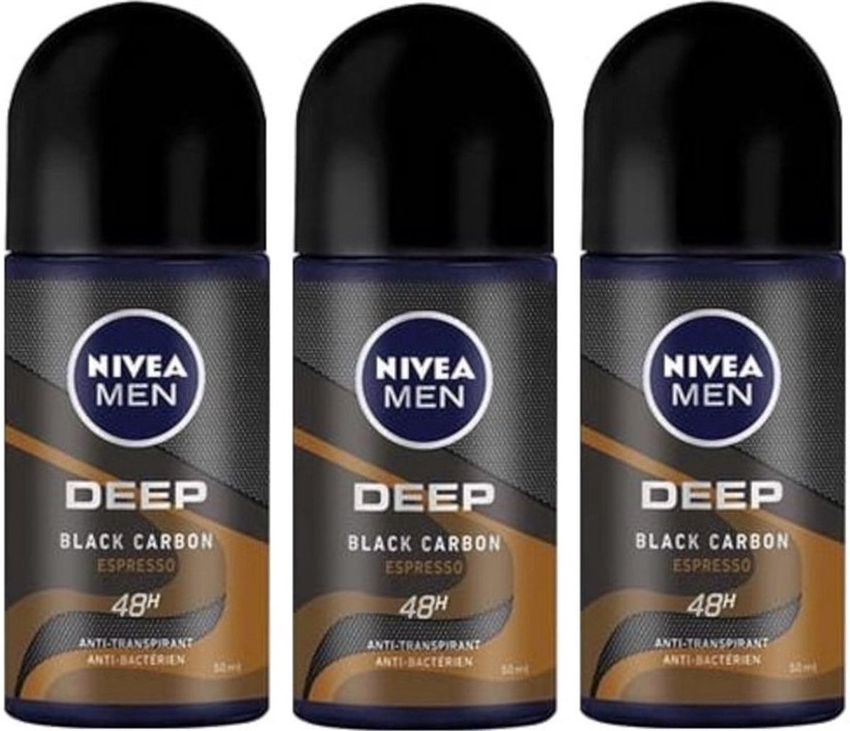 Goedkoopste NIVEA Deo Roller Deep Espresso 3 x 50 ml