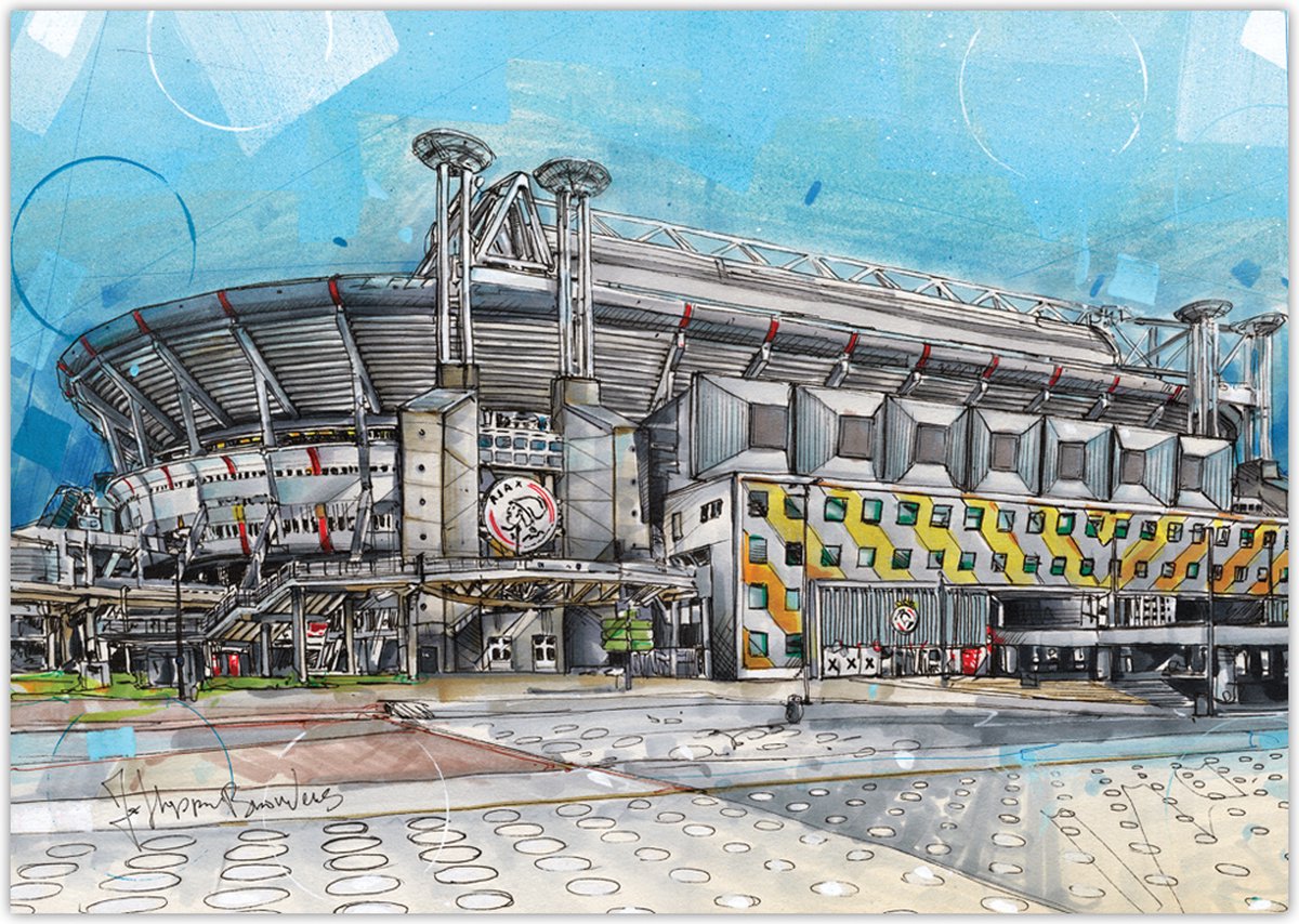 Amsterdam Arena voetbalstadion poster 42x29,7 cm (A3)