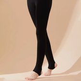 GIANVAGLIA® Deluxe Legging Thermo d'hiver polaire femme 300G -5°C à 5°C Taille 42-48 Noir uni