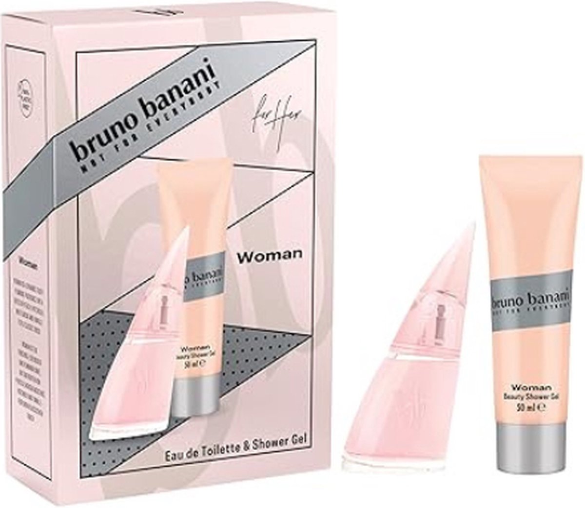 Bruno Banani Woman Eau de Toilette 30 ml + Douchegel 50 ml - Cadeau Voor Vrouw - Kerscadeau - Giftset voor vrouwen