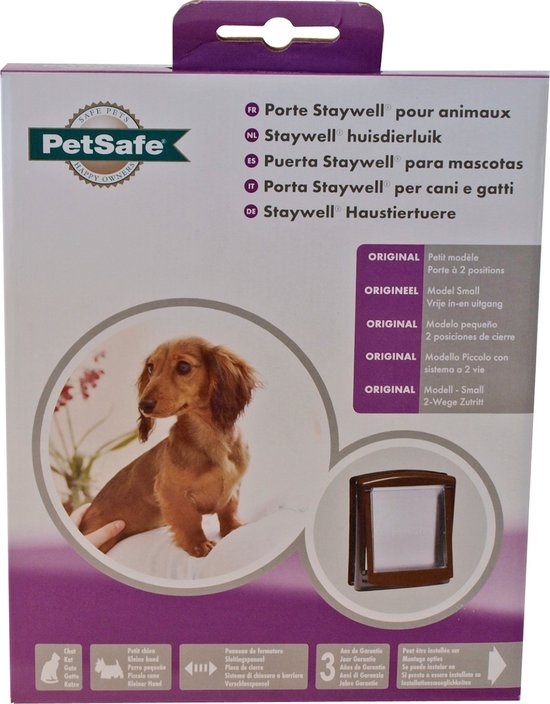 Foto: Staywell 730 kattenluik s bruin transparant 23 6 x 19 8 cm