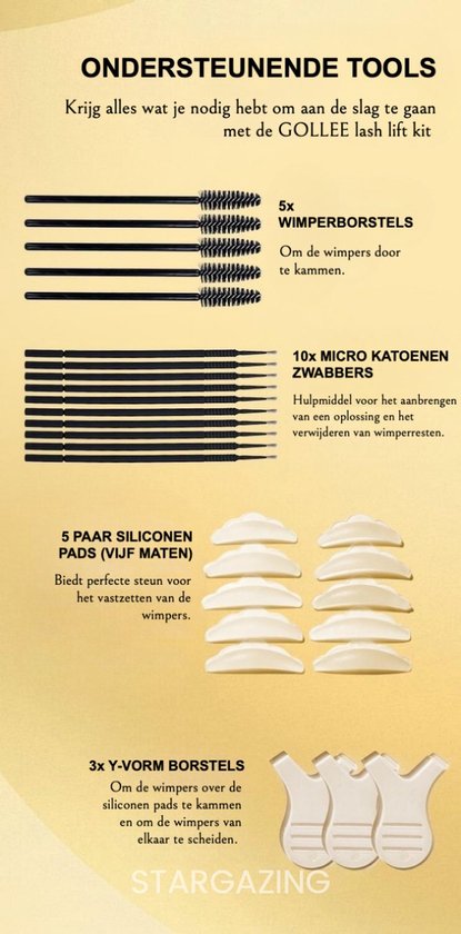 Lash Lift Kit | Wimperlifting set | Wimperserum - Keratine - Lash Perming set - Eyelash lifting - Wimper Pads - Tools voor lash lifting - Wimpers Krullen | Pro GOLLEE Set - GOLLEE COSMETICS LIMITED