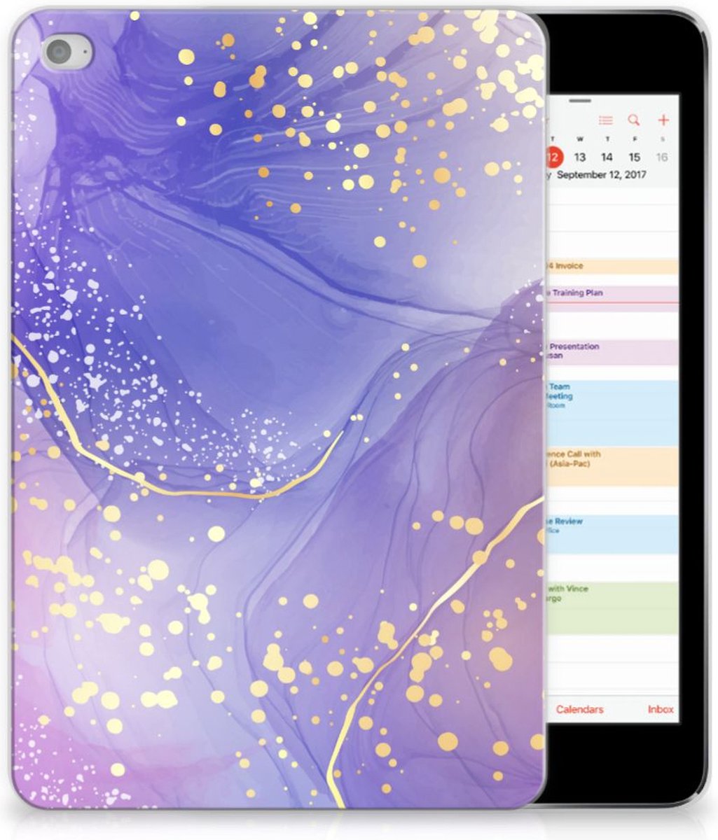 Tablethoes voor Apple iPad Mini 4 | Mini 5 (2019) Watercolor Paars
