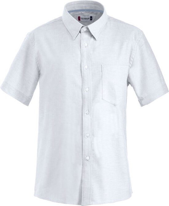 Clique Klassiek Overhemd Cambridge korte mouw met borstzak maat 4XL kleur Wit