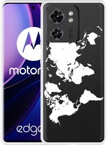 Cazy Hoesje geschikt voor Motorola Edge 40 World Map