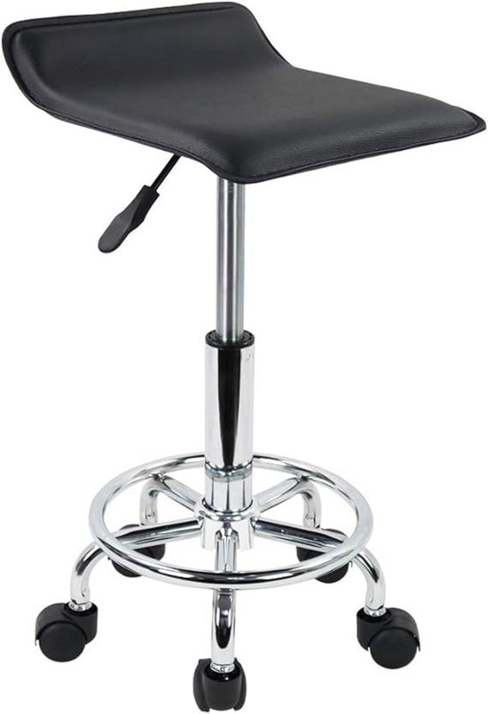 rolkruk - Roller Stool with Footrest Office Stools Height adjustable | bol