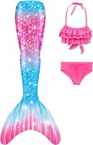 PMVFHDE Robe Sirène Maillot de Bain Filles 3 Pcs Maillot de Bain Bikini Queue de Poisson Ensemble pour Filles 3-9 Ans avec Jupe Sirène,B,5-6 Ans PMVFHDE Robe Sirène Maillot de Bain Filles 3 Pcs Maillot de Bain Bikini Queue de Poisson Ensemble pour Filles 3-9 Ans avec Jupe Sirène,B,5-6 Ans