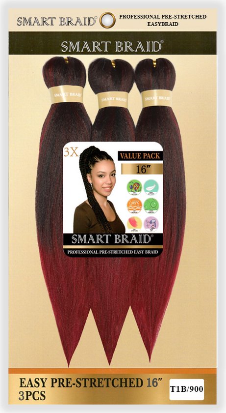 Foto: Smart braid pre stretched hair extensions 16 inch 1tb 900