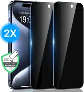 2x Privacy Screenprotector - Geschikt voor iPhone 15 Plus -Screen Protector - Plakgarantie