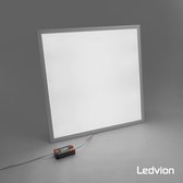 Ledvion 6x LED Panel 60x60, 36W, 4000 Kelvin, 4000 Lumen |125lm/W), Inbouwarmatuur voor rasterplafonds, LED driver met snelconnector, 5 jaar garantie, Voor kantoren