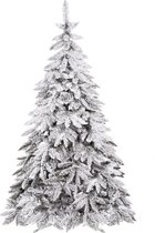 Sapin de Noël artificiel Springos | Épinette du Caucase enneigée | 220 cm | Sans Siècle des Lumières