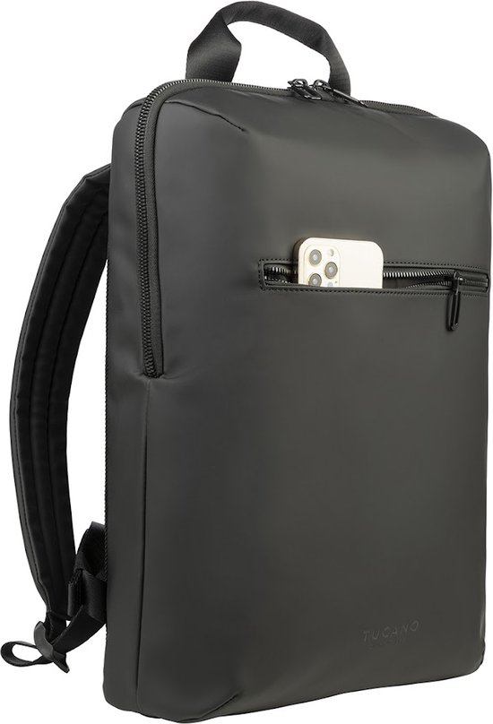 Tucano Gommo Rugzak MacBook max. 16 – Met Trolleyband – Intern Laptopvak – Extern Vak voor Accessoires - Zwart