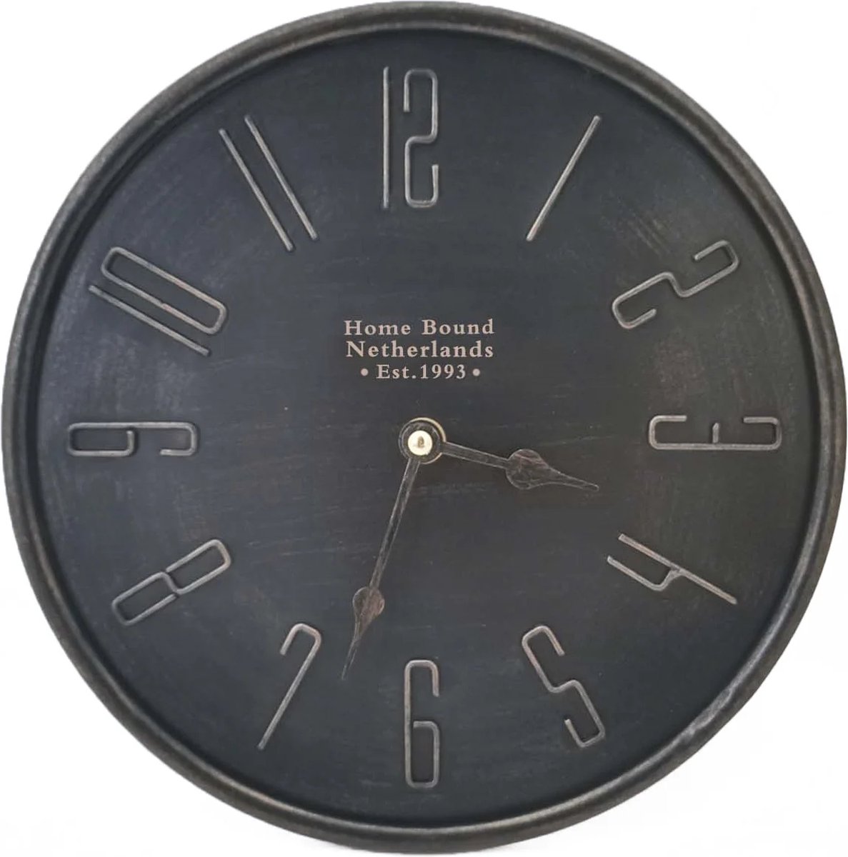 Industriële Klok - Klok - Staande Klok - Industrieel - Antraciet - Metaal - 25 cm
