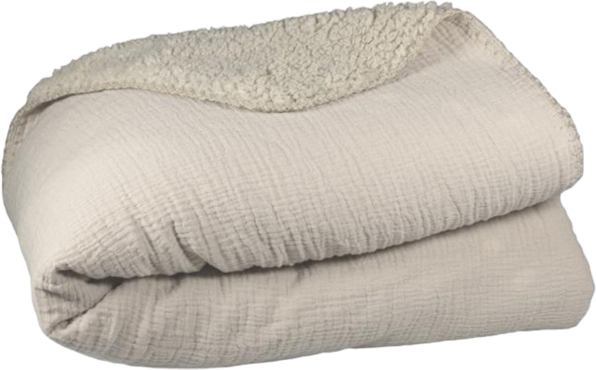 Leeff Plaid Phileine – Zand – Katoen – 130 x 170 cm