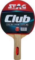 STAG Beginners Raquette de tennis de table en caoutchouc approuvée par l'ITTF, 166 grammes | rouge noir | Léger pour une entrée transparente | Contrôle, rotation et vitesse
