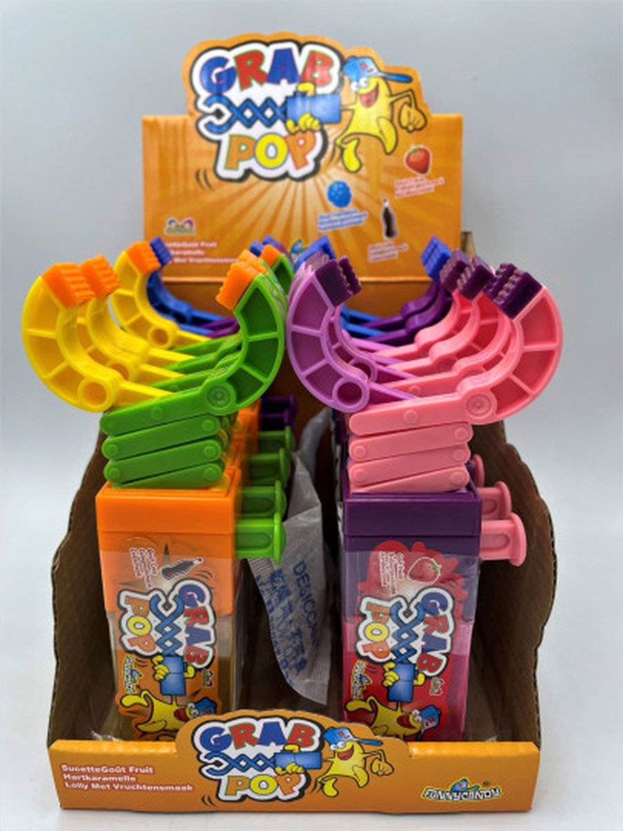 Grab Pop - Grijptang - Lolly 12 stuks