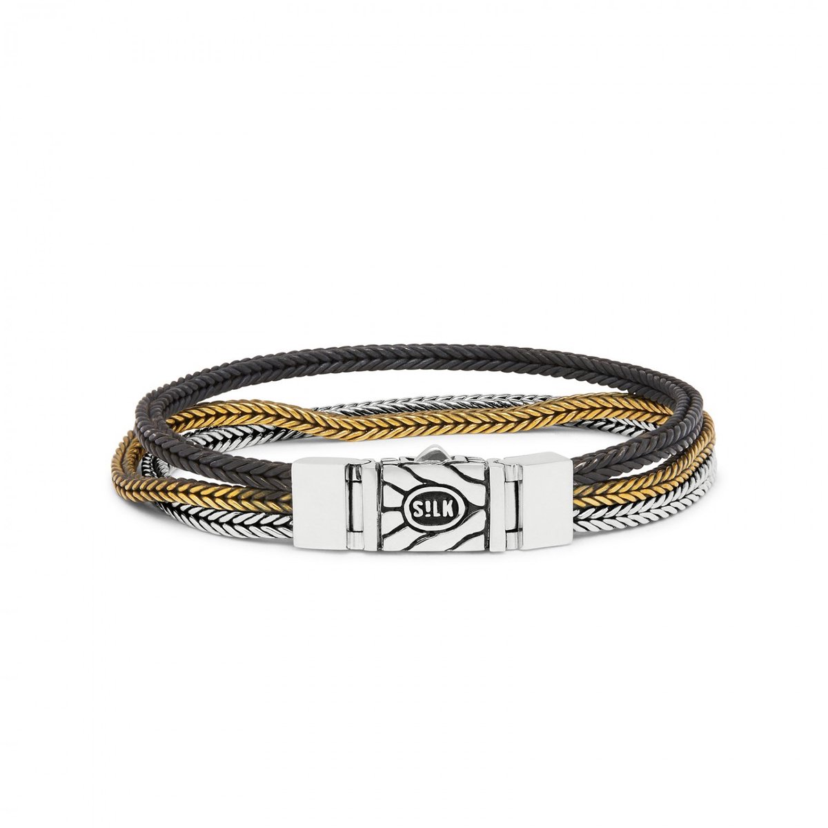 SILK Jewellery - Messing Armband - Chevron - 284.19 - Maat 19,0