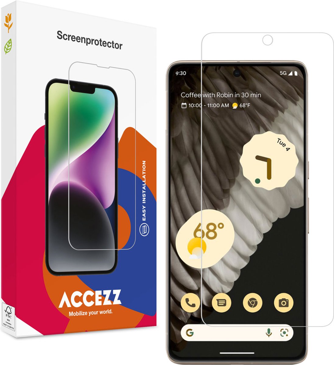 Accezz Screenprotector Geschikt voor Google Pixel 8 Pro - Accezz Gehard Glas Screenprotector