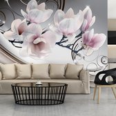Fotobehangkoning - Behang - Vliesbehang - Fotobehang - Beauty of Magnolia - Magnolia - Bloemen - Magnolia's - 100 x 70 cm