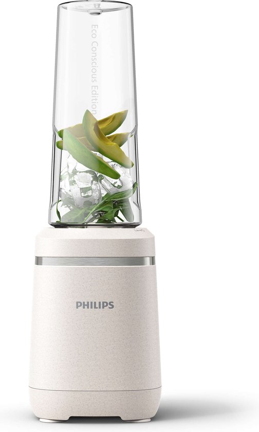 Philips Eco Conscious Edition Blender, gemaakt van gerecycled materiaal, 0,6 L, 350 W, Wit (HR2500/00)