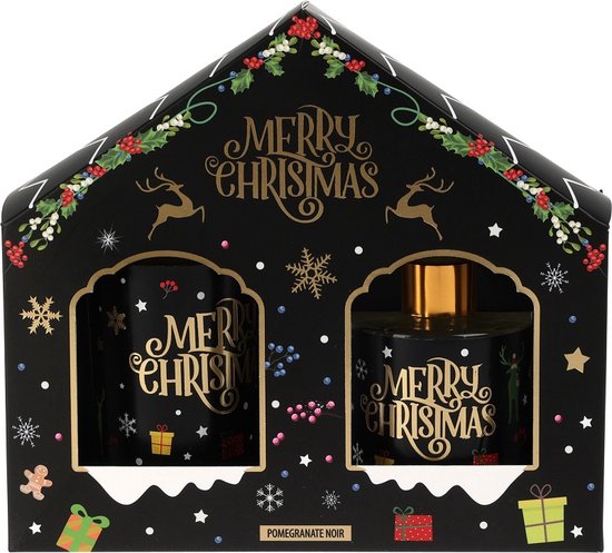 giftset - kaars - geurverspreider - kerst - geurkaars -kerstcadeau - geurstokjes
