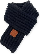 Écharpe Kinder - Tricot épais - Zwart - 150 cm - Écharpe d'hiver - Chaud - Polyester - Tricoté