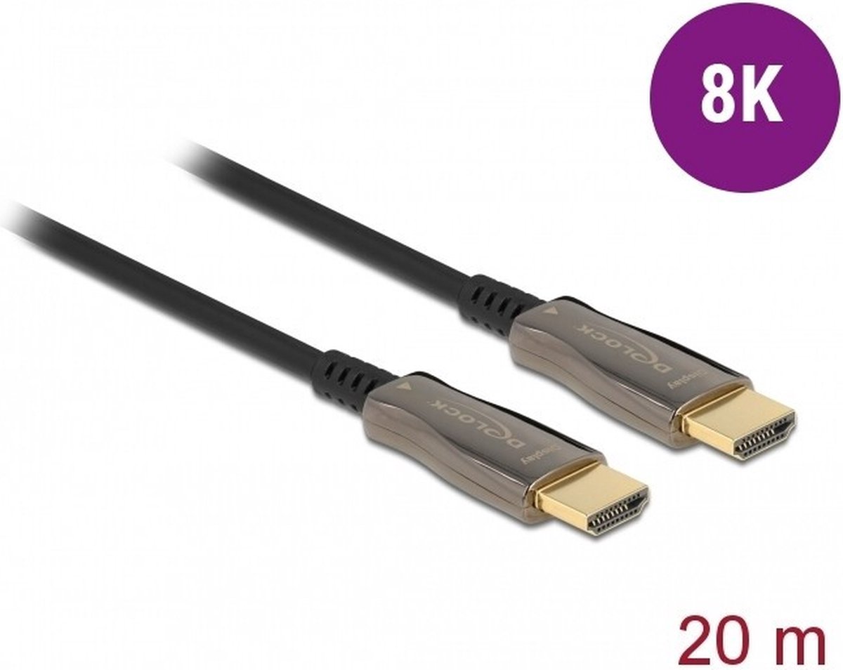 Delock 84038 Actieve optische kabel HDMI 8K 60 Hz 20 m