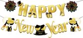 Oud en Nieuw Versiering Nieuwjaar Decoratie Happy New Year Slinger Gelukkig Nieuwjaar New Year Decoratie Goud - 1 Stuk