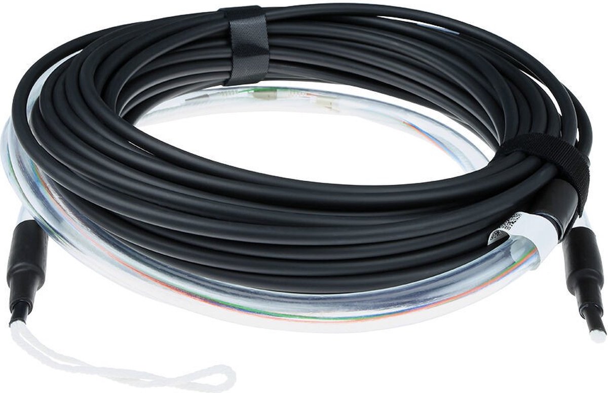 ACT RL2212 Prefab Glasvezel Multimode 50/125 OM4 Indoor/Outdoor Kabel | 4-voudig | LC connectoren | 120 meter