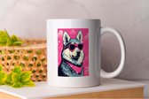 Mok Husky - dogs - gift - cadeau - puppies - puppylove - doglover - doggy - honden - puppyliefde - mijnhond - hondenliefde - hondenwereld