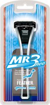 Feather MR3 Neo Pivoting Head Men's Triple Blade Cartridge Shaving Razor,MADE IN JAPAN