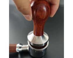 Cyrus Tamper rvs 51mm houten handvat - barista tools - cyruscoffee - stamper