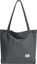 TAN.TOMI Handtas, Shopper Dames met rits - Schoudertas - Canvas - Donkergrijs