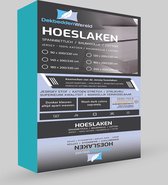 Dekbeddenwereld- hoeslaken- jersey- stretch- tweepersoons - 160x200+30cm- turqouise